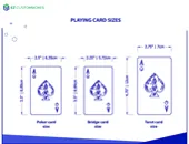 Playing card sizes  X
