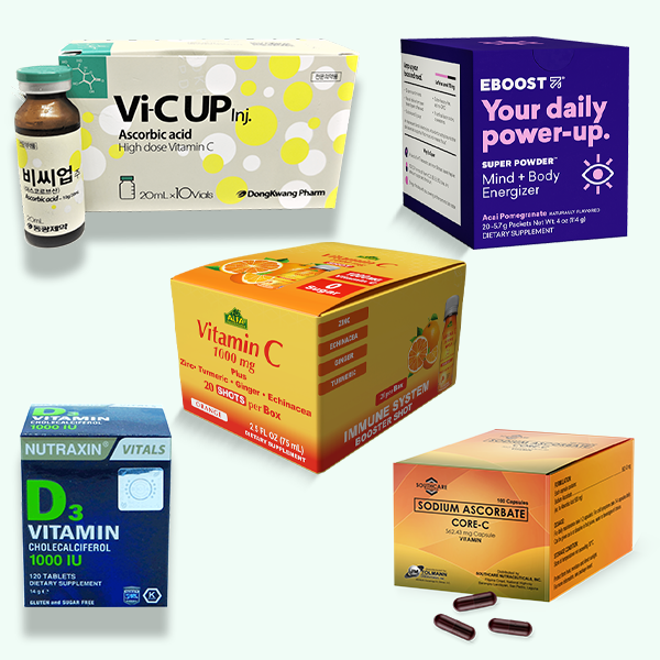Packaging with Vitamin Boxes