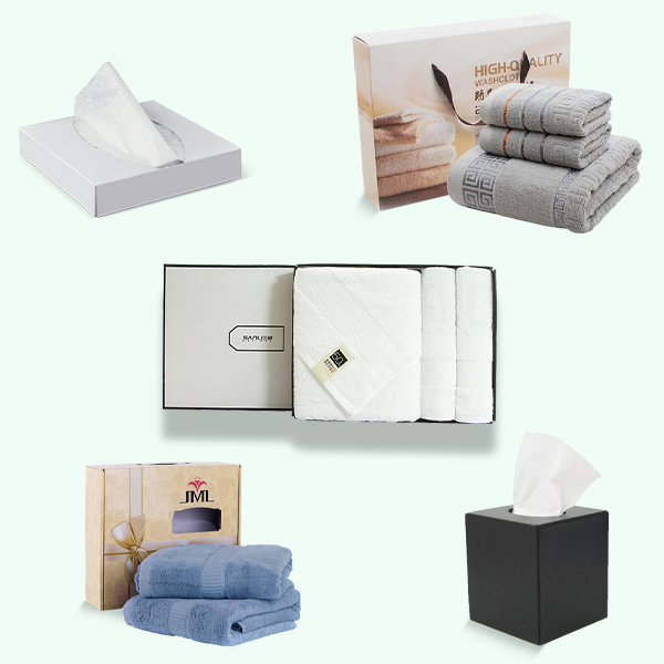 Packaging with Towels & Napkin Boxes