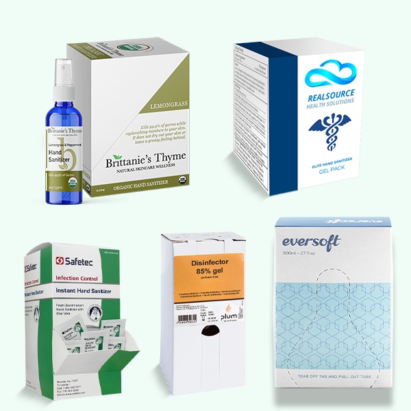 Packaging with Sanitizer Boxes