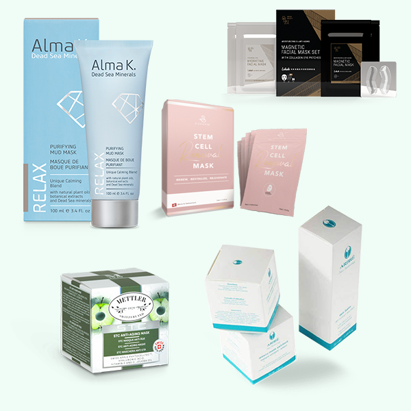 Packaging with Anti Aging Mask Boxes