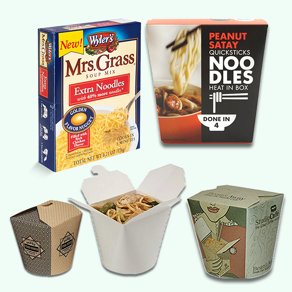 Packaging with Noodle Boxes