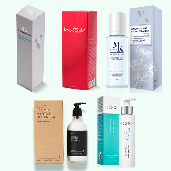 Packaging with Cleanser Boxes