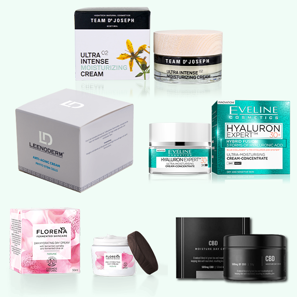 Packaging with Moisturiser Boxes