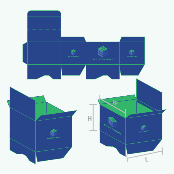 Packaging with Auto Bottom with Display Lid