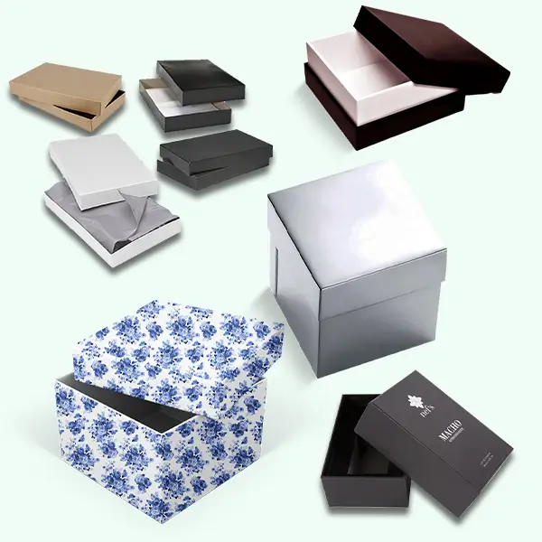 Packaging with Two Piece Boxes