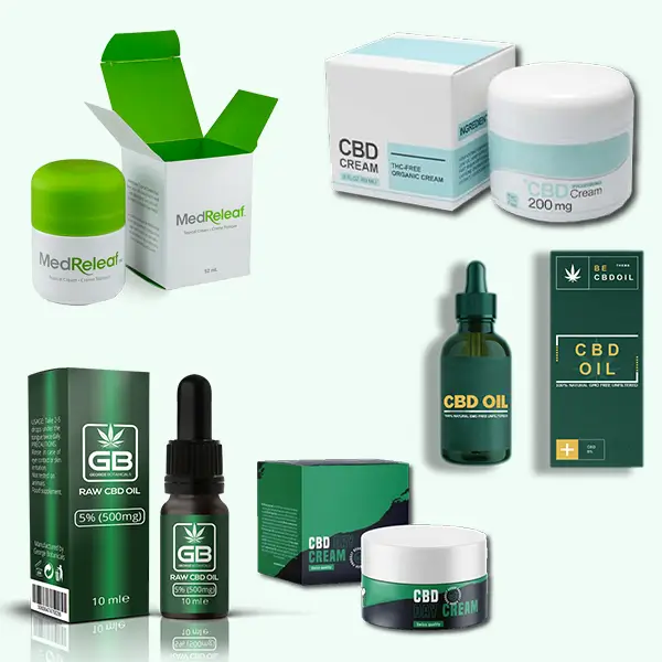 Packaging with CBD Oil & Cream Boxes