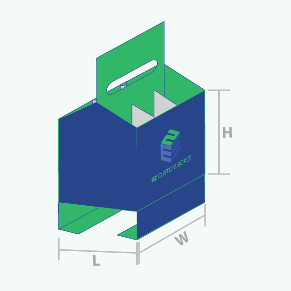6 Pk bottle Carrier boxes | Free Shipping USA | Ez Custom Boxes