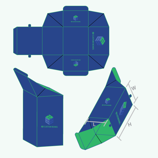 Packaging with Tuck With Bottom Dust Flap Lock