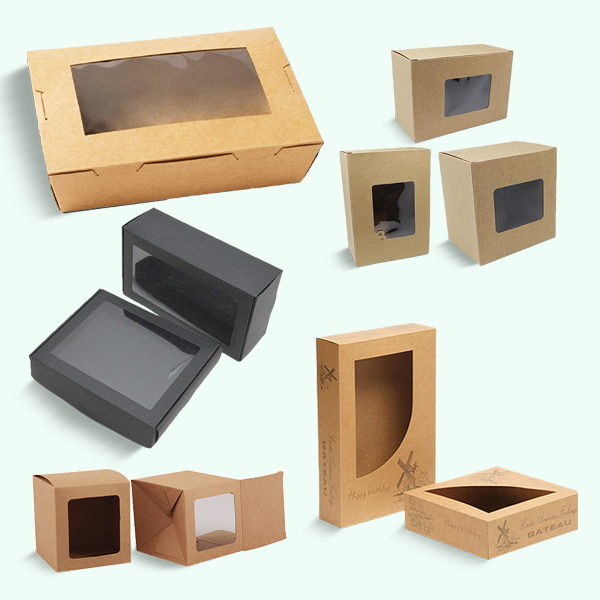 Packaging with Die Cut Window Boxes