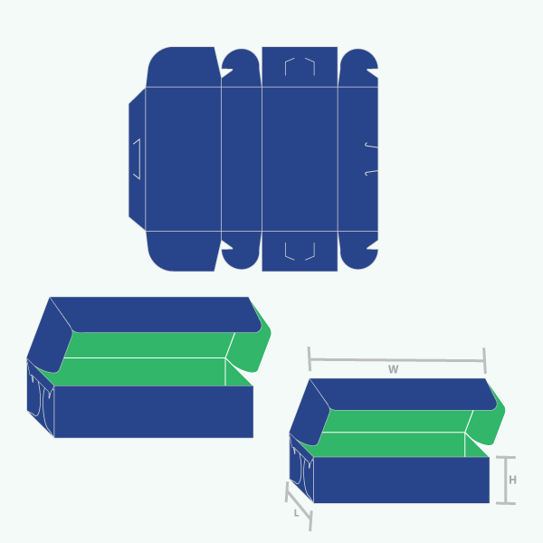 Packaging with Side Lock Six Corner