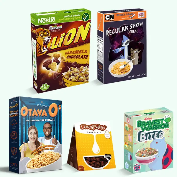 Packaging with Cereal Boxes