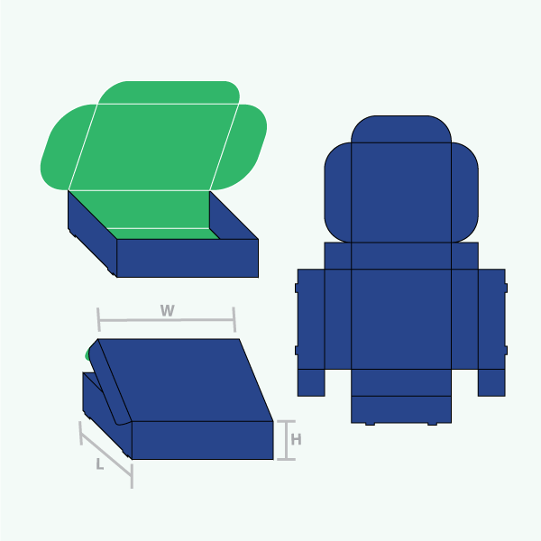 Packaging with Double Glue Side Wall