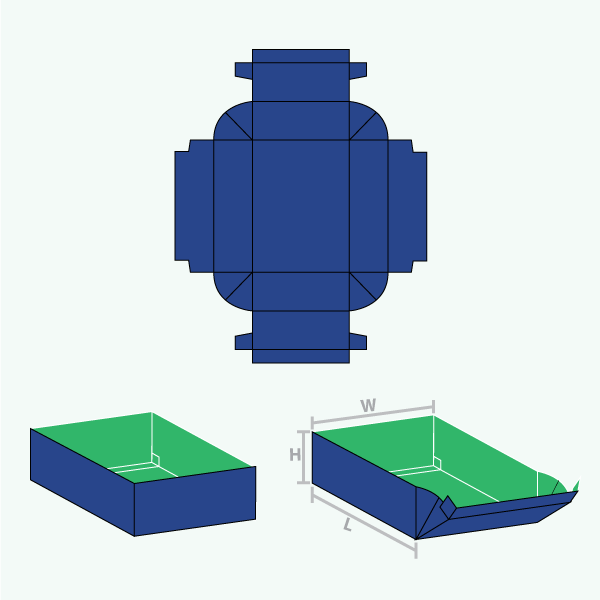 Packaging with Double Wall Tray