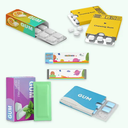 Packaging with Bubble Gum Packaging