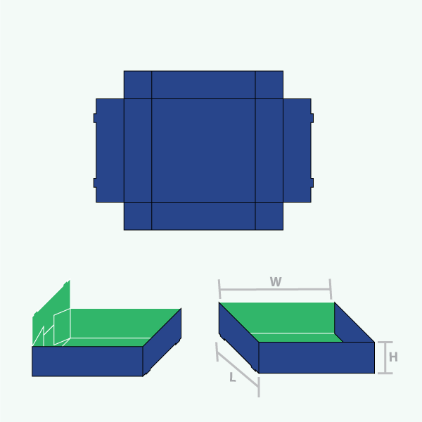 Packaging with Foot Lock Tray