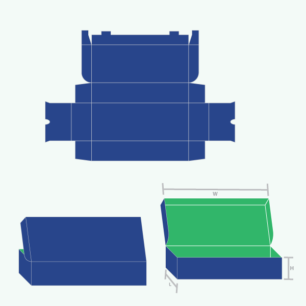 Packaging with Piece Tray With Reinforced wall