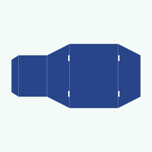 cardboard sleeve with tapered side panel
