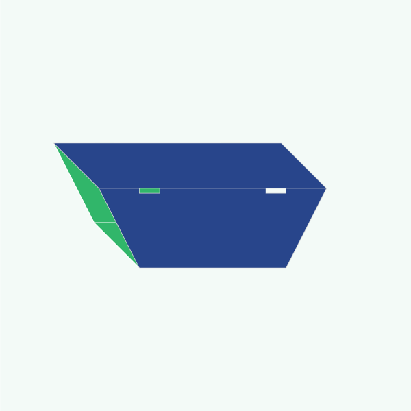 cardboard sleeve with tapered side panel