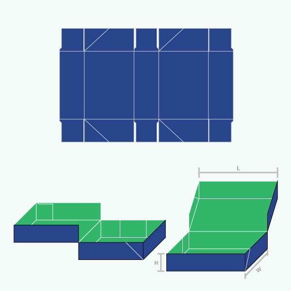 Packaging with Four Corner Cake Box