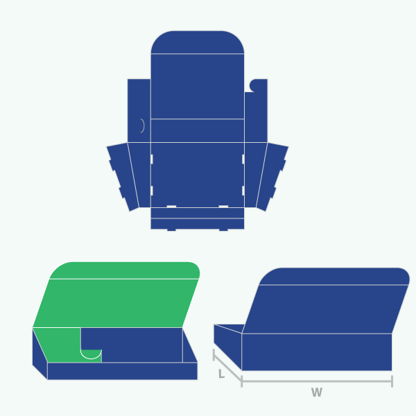 Packaging with Self-Locked Counter Display Tray