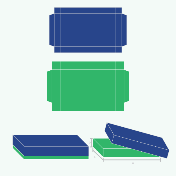 Packaging with Two Piece