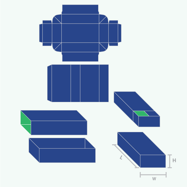 Packaging with Double Glued Side Wall Tray And Sleeve