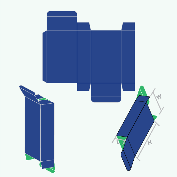 Packaging with Reverse Tuck End