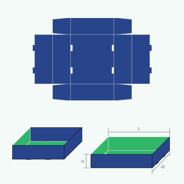 Packaging with Roll End Tray