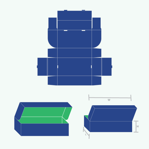 Packaging with Roll Ends With Lid