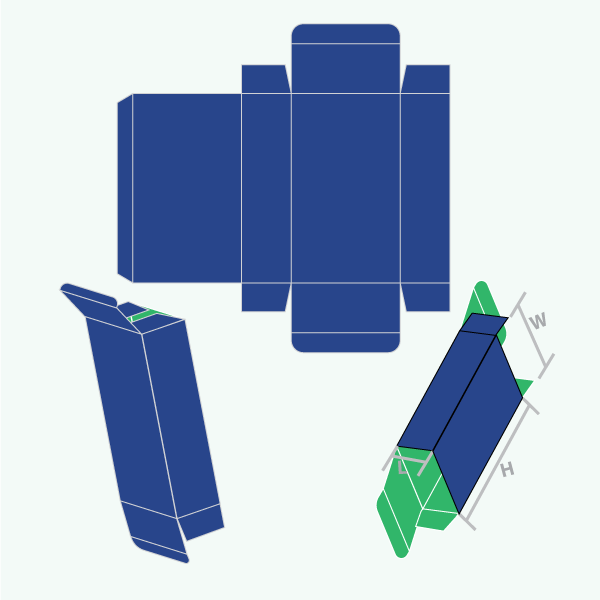 Packaging with Straight Tuck End