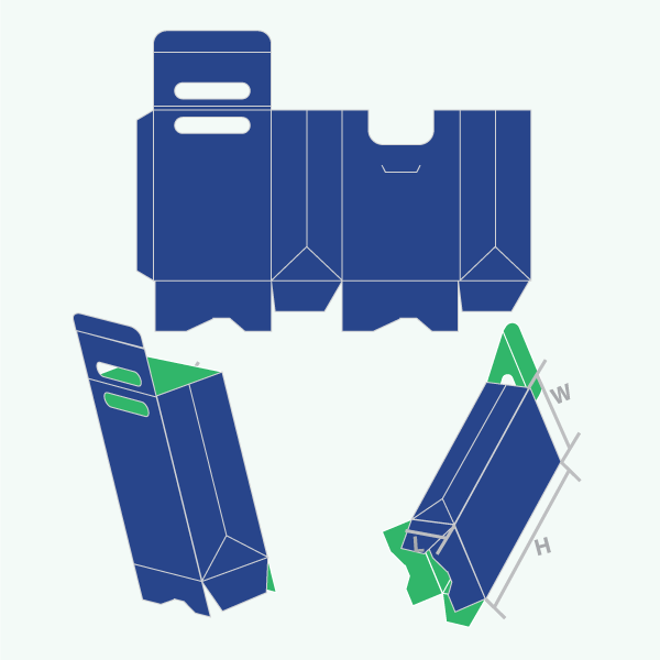 Packaging with Bag Shaped Box Auto Bottom