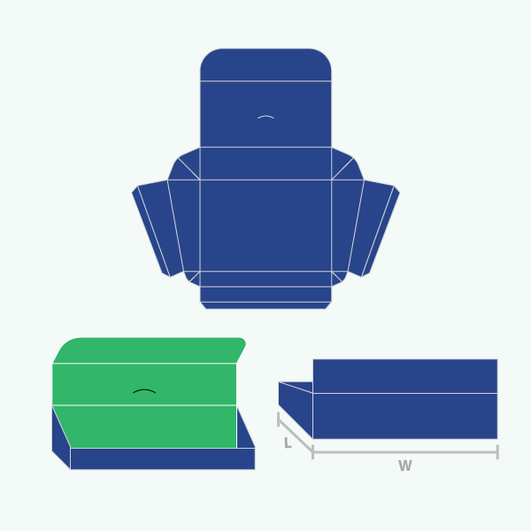 Packaging with Double Wall Display Lid