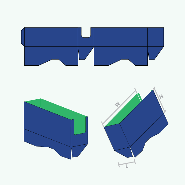 Packaging with Front Cut Out Display