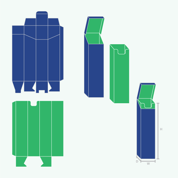 Packaging with Reinforced Sides With Hinged Top