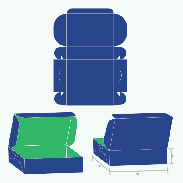 Packaging with Self Lock Cake Box