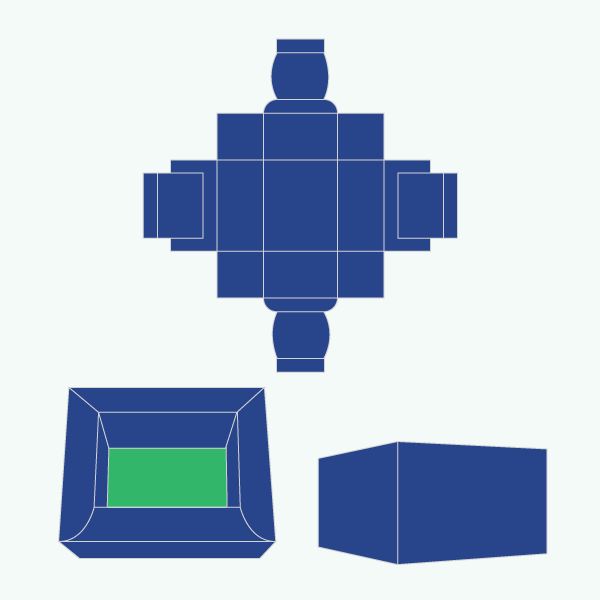 Packaging with Double Wall Frame Tray